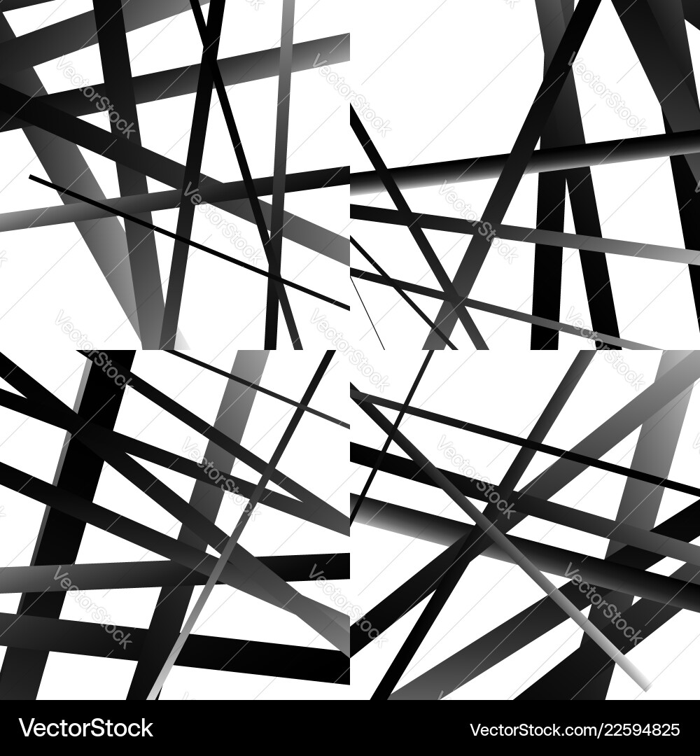 Set of abstract intersecting lines pattern Set of abstract intersecting lines pattern vector image
