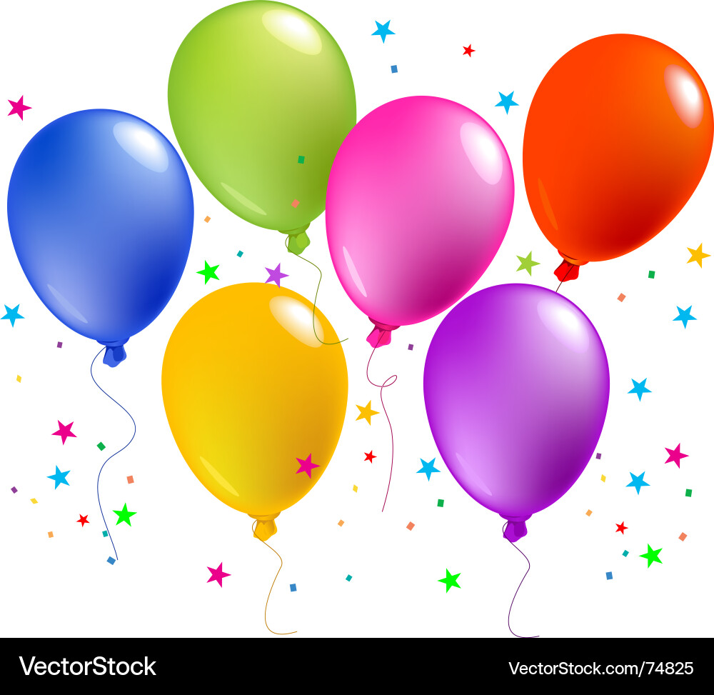 Vibrant Ballons Feier Vektorbild