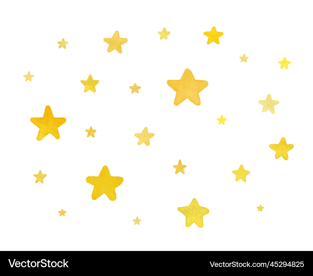 Watercolor Star Pattern Vector Image