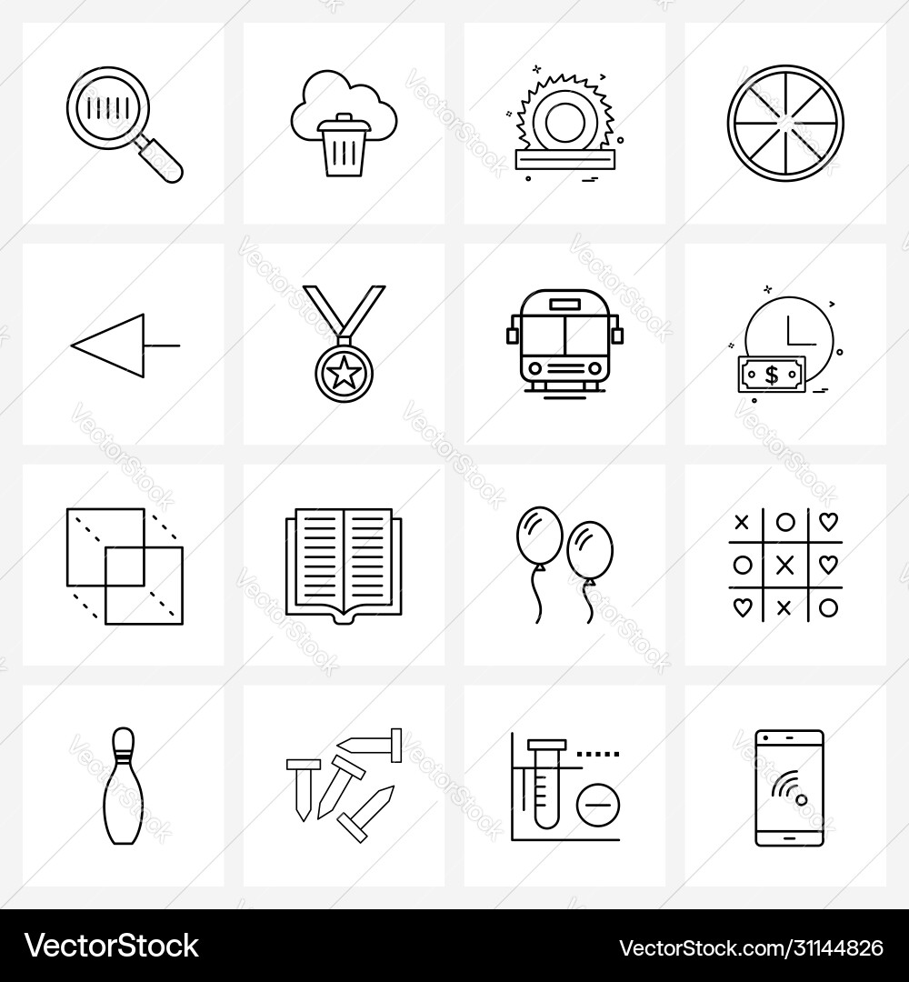 16 universal line icons for web and mobile mouse Vector Image