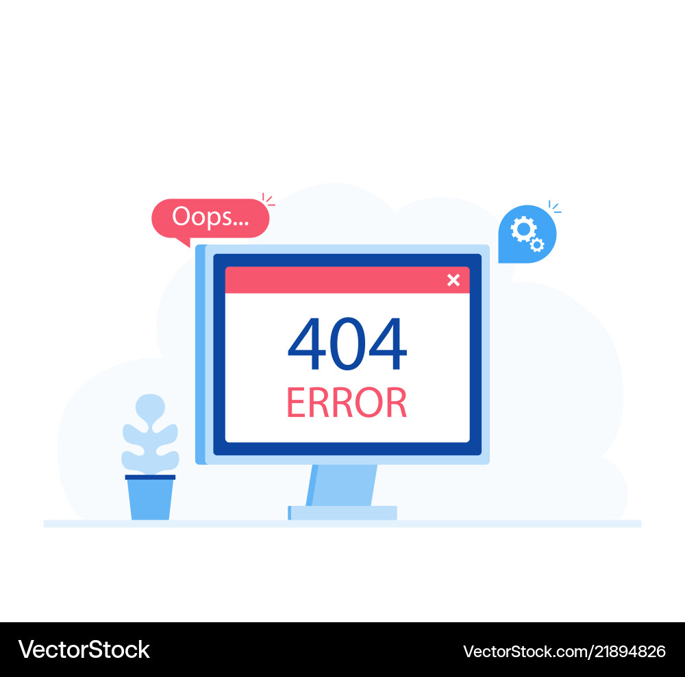 404 error page design concept Vector Image