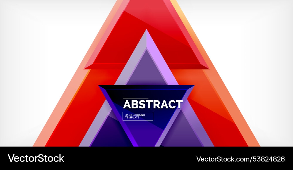 Abstract background - colorful triangles with 3d Abstract background - colorful triangles with 3d Vector Image