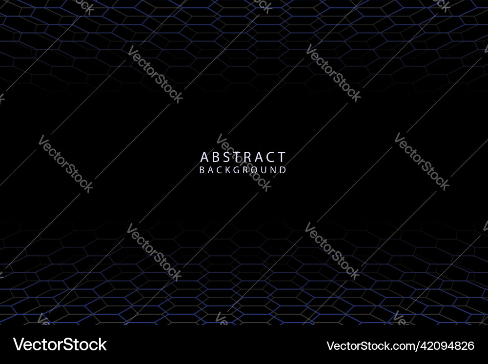 Blue Hexagon Pattern Background Vector Image