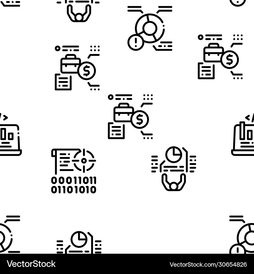 Data scientist worker seamless pattern Data scientist worker seamless pattern vector image