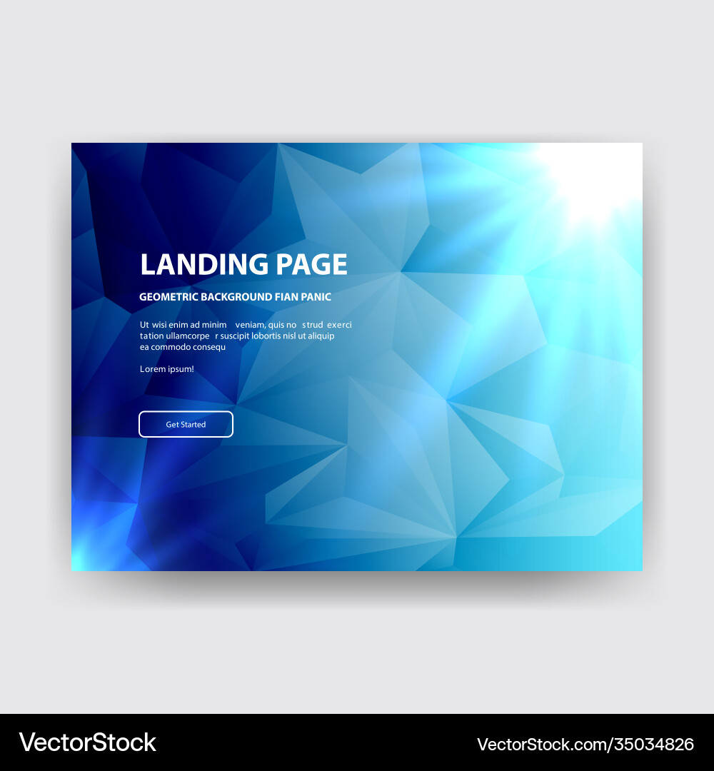 Landing page template with gradient modern webpage Landing page template with gradient modern webpage vector image