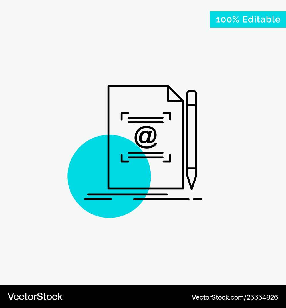 Note letter text mail create turquoise highlight Note letter text mail create turquoise highlight vector image