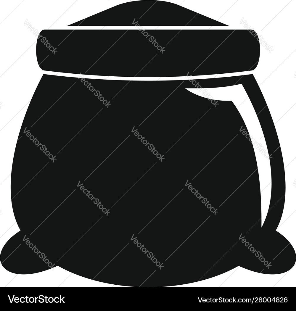Open sack icon simple style Open sack icon simple style vector image