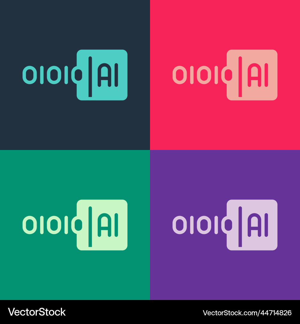 Pop Art binäre Code-Symbol isoliert auf der Farbe Pop Art binäre Code-Symbol isoliert auf der Farbe vektorbild