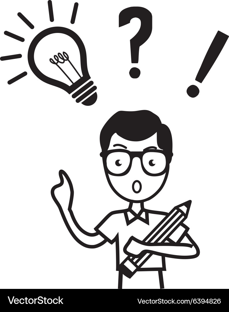 Problem solution mascot Vector Image