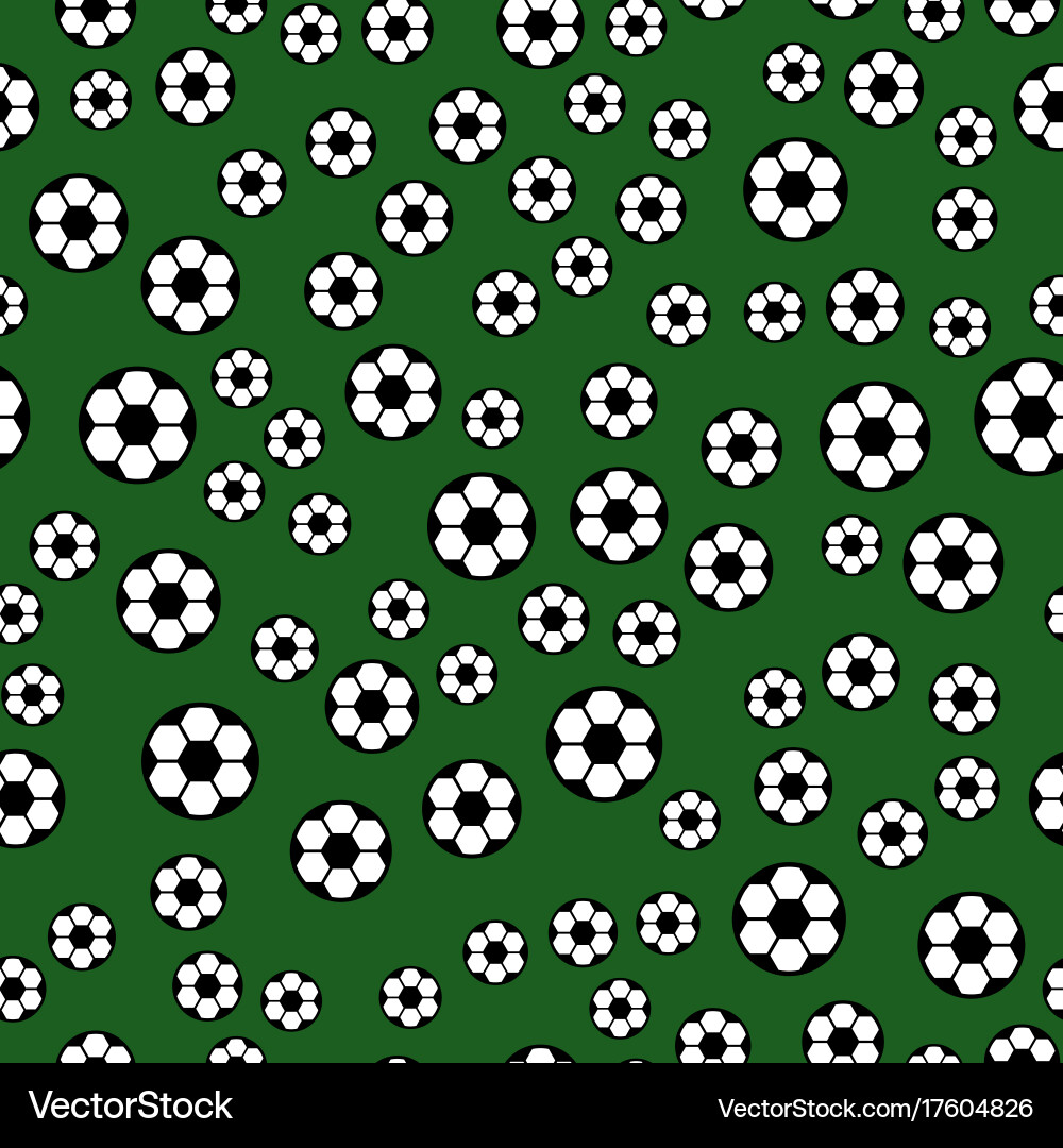 Seamless pattern with soccer balls hexagon Vector Image