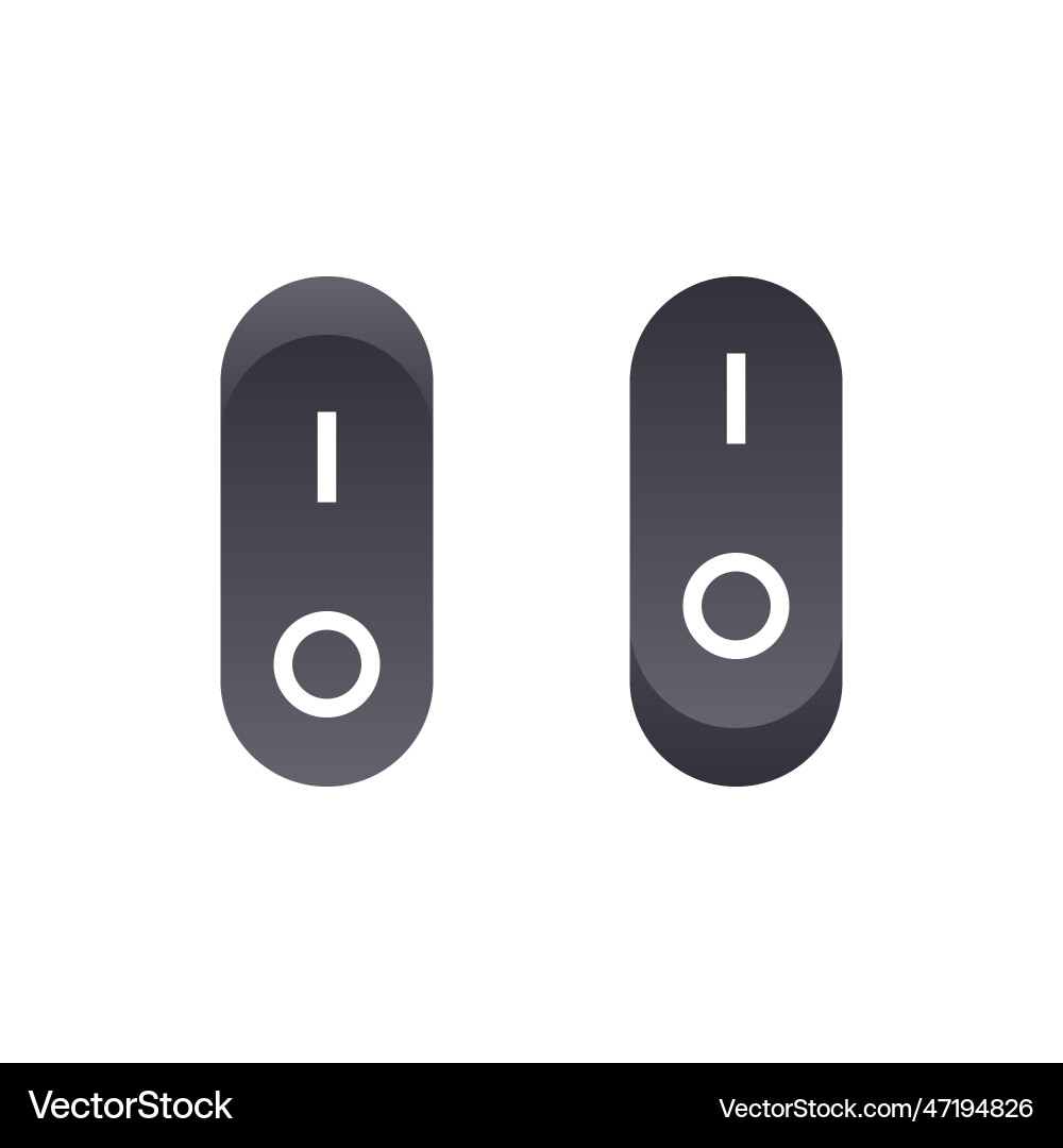 Switch button or turn on off power Vector Image