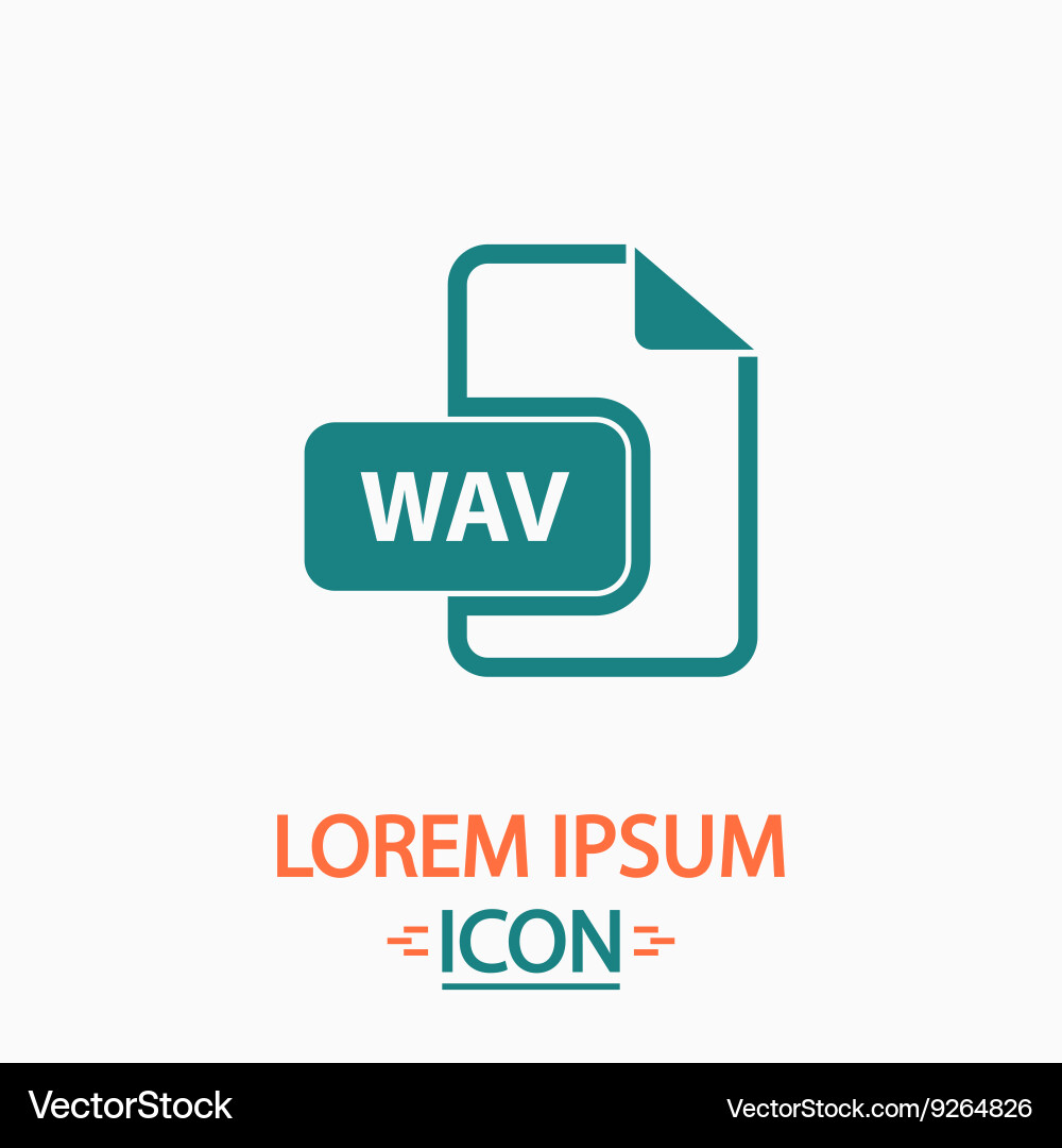Wav computer symbol Vector Image
