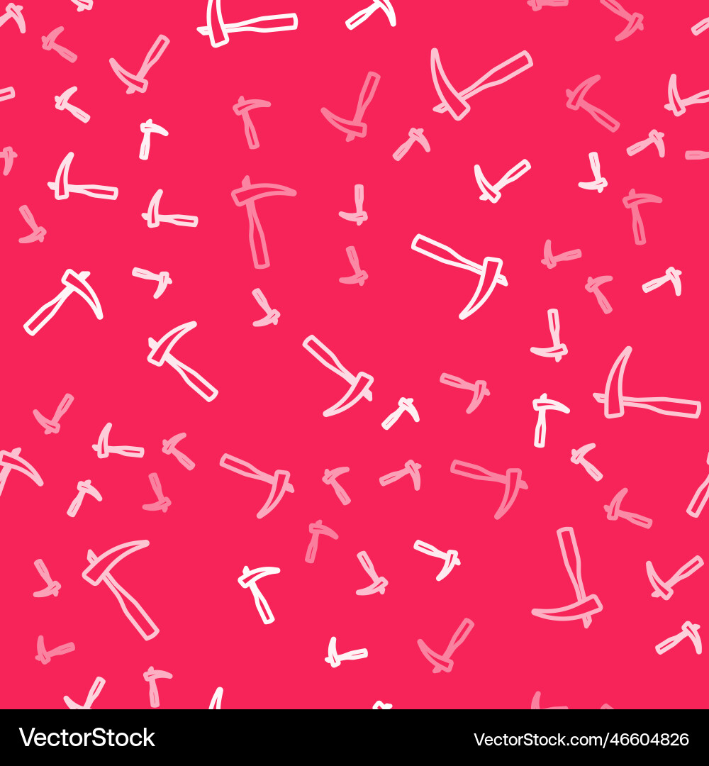 White line scythe icon isolated seamless pattern Vector Image