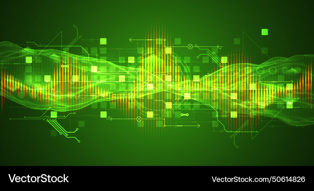 Wireframe big data concept abstract digital Wireframe big data concept abstract digital vector image
