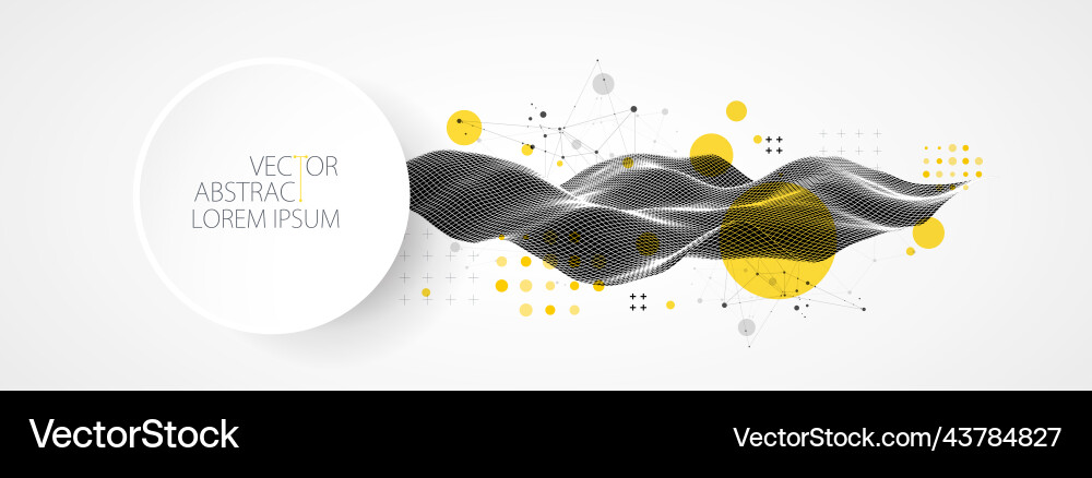 Abstract wave is made in a frame style Vector Image