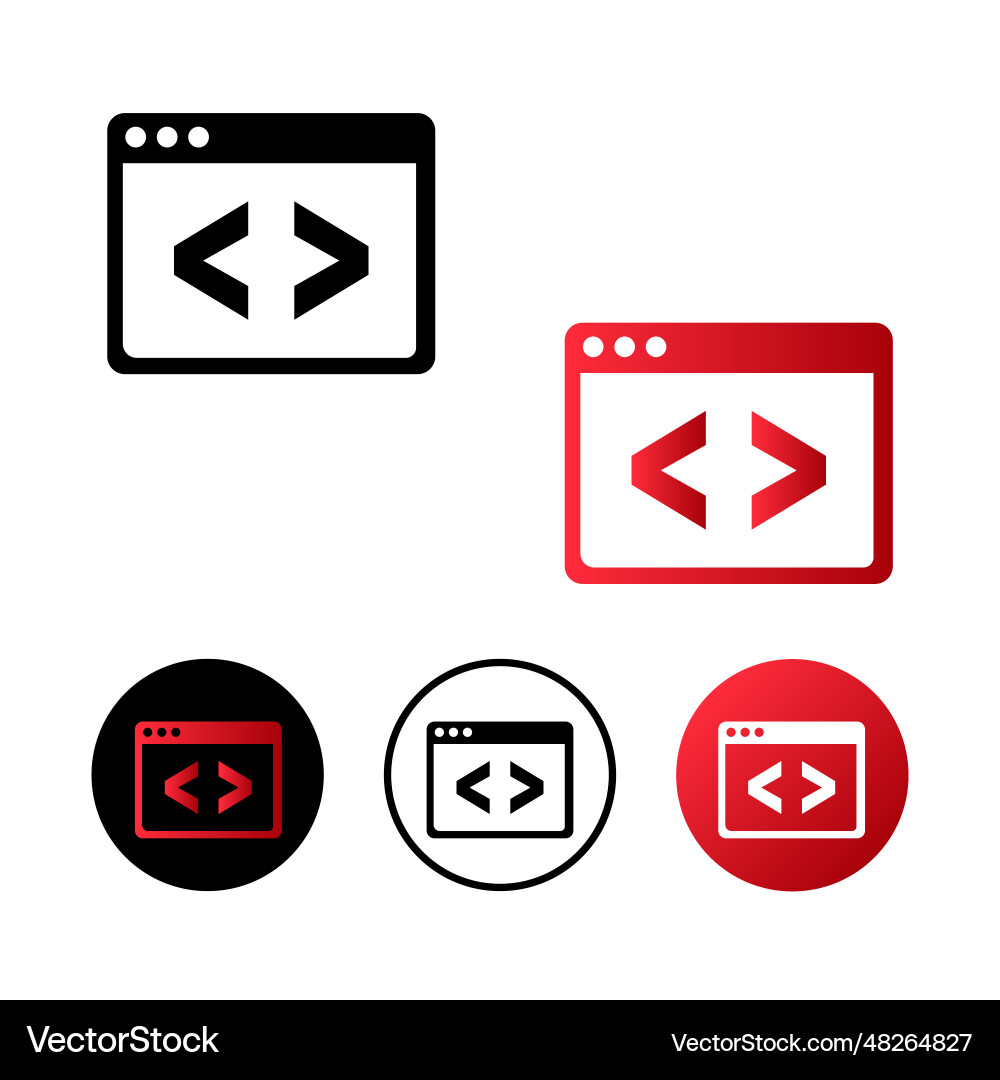 Abstract web code icon Vector Image