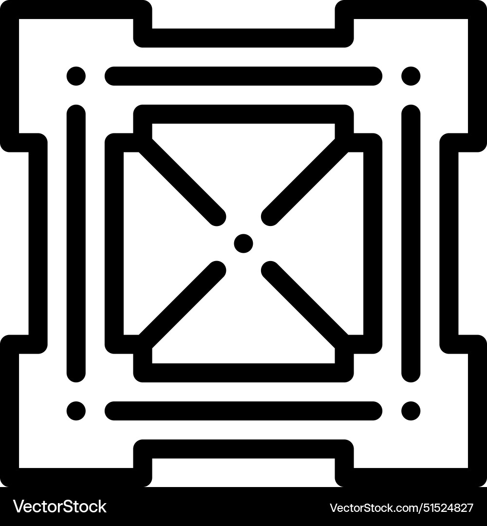 Blockchain icon thin linear style design isolated Blockchain icon thin linear style design isolated Vector Image