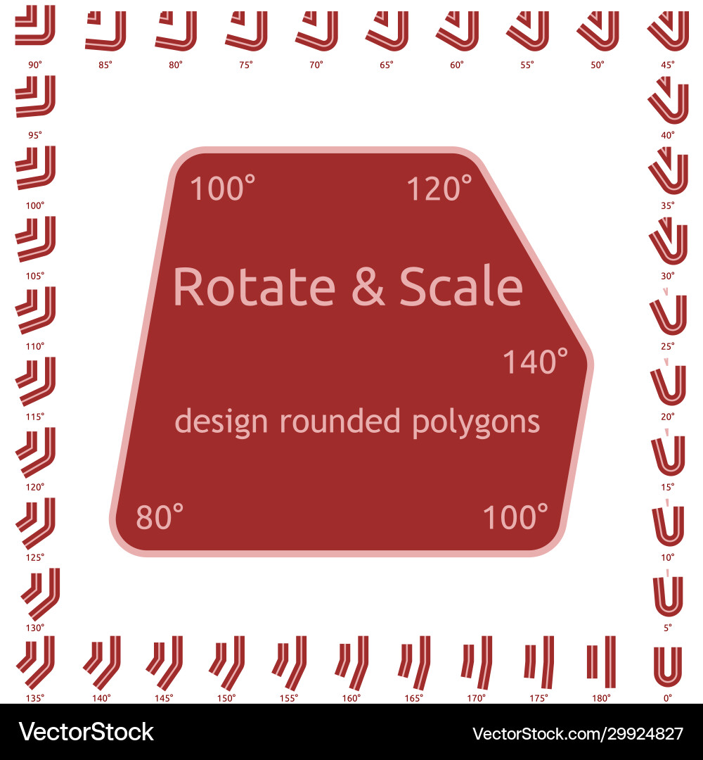 Design rounded polygons Design rounded polygons vector image