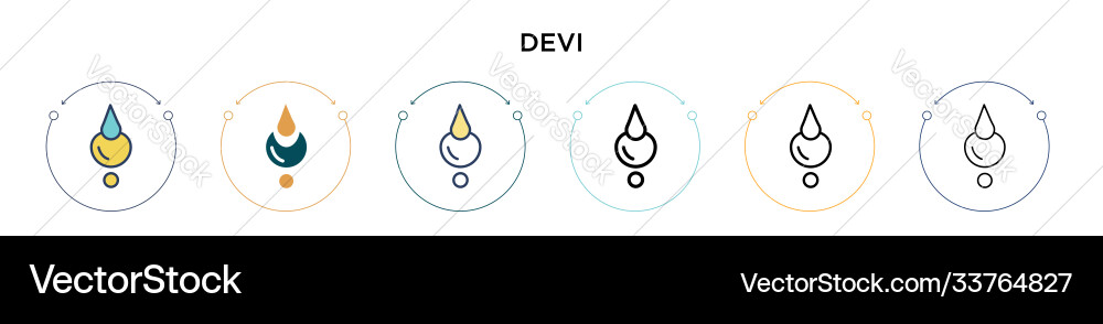 Devi icon in filled thin line outline and stroke Devi icon in filled thin line outline and stroke Vector Image