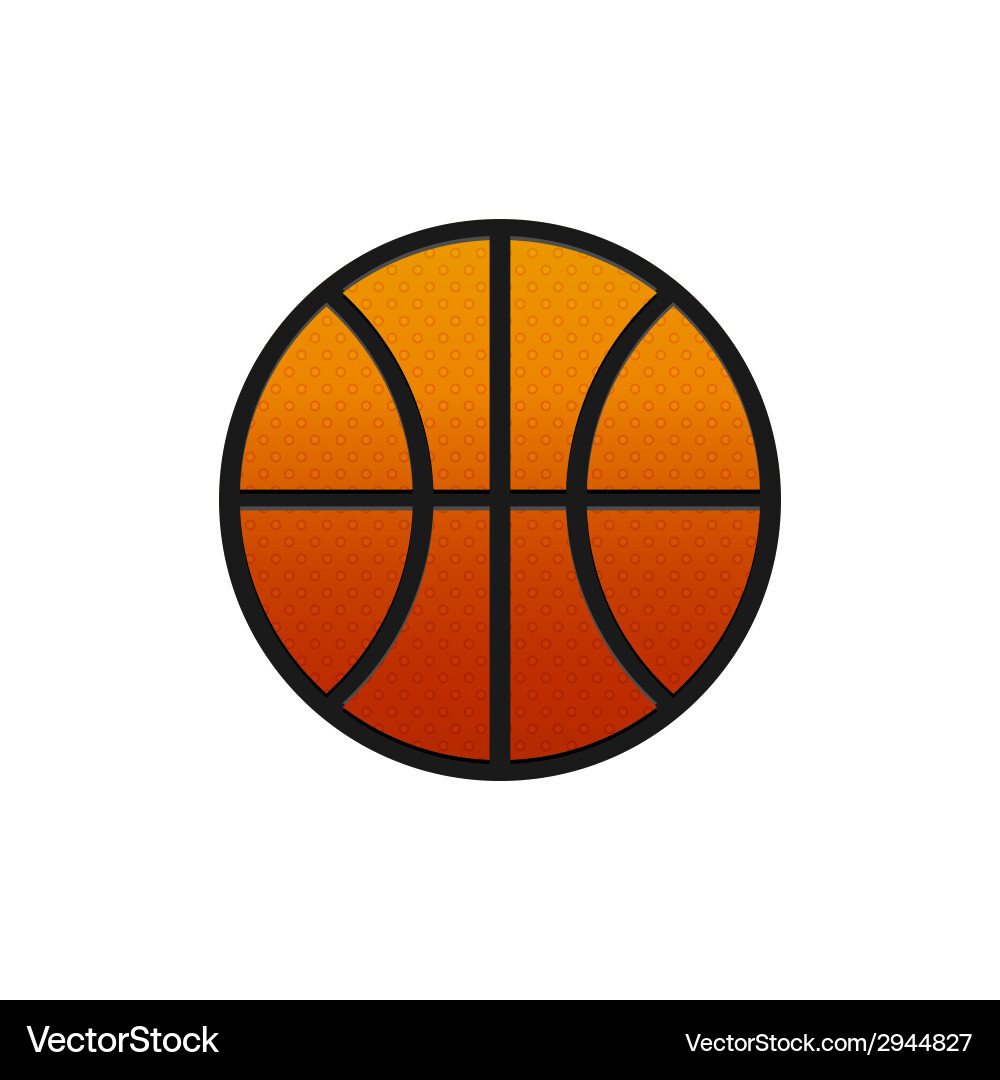 Flat basketball icon Royalty Free Vector Image