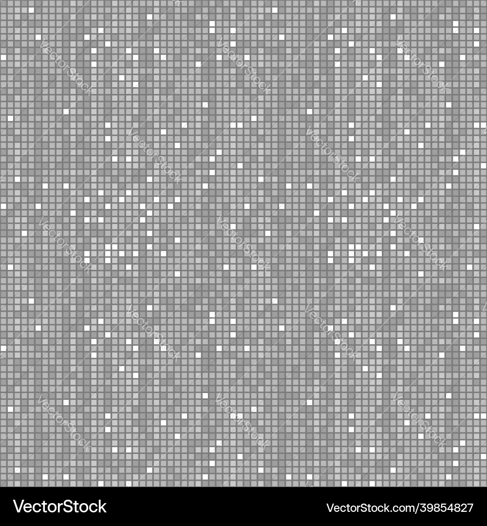 Pixel gray background textured mosaic pattern vector image