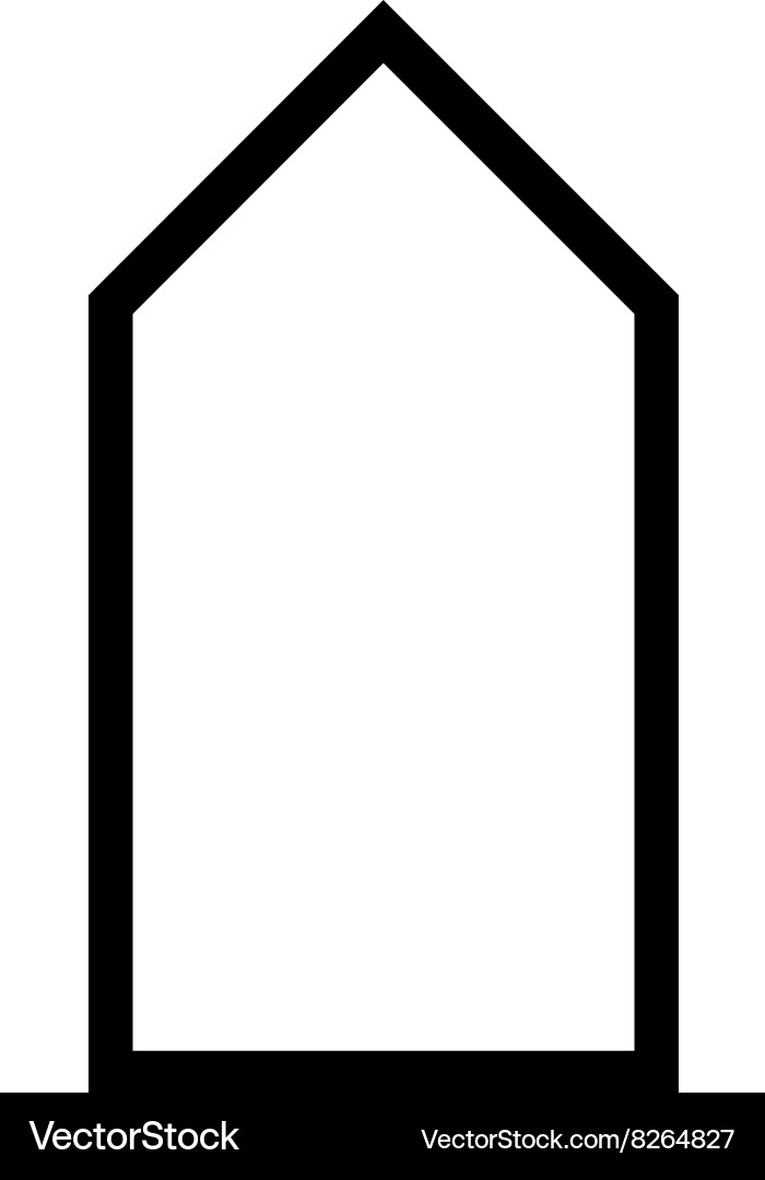 Pointer up thin line icon vector image