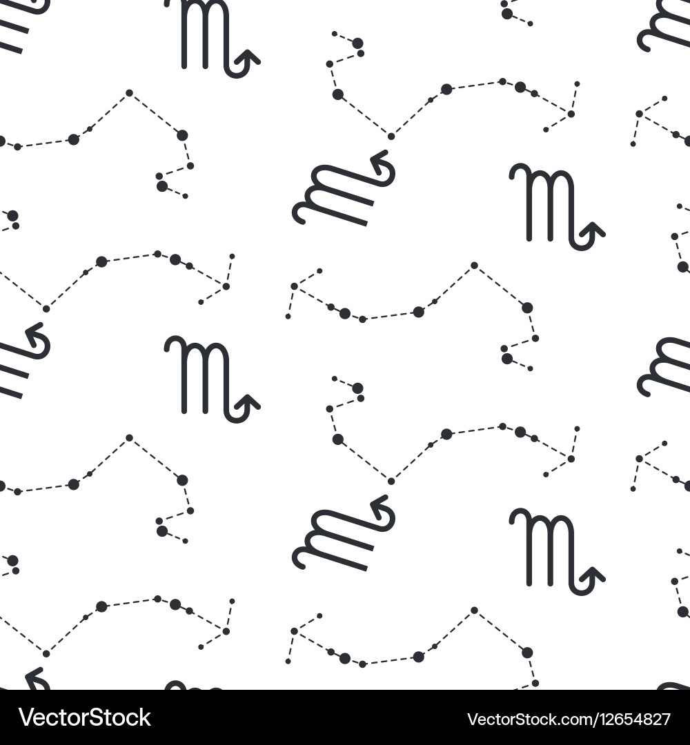 Scorpio Zodiac Constellation Pattern vector image