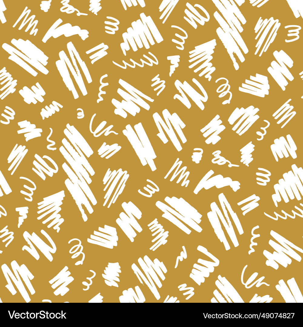 Scribbled geometric seamless pattern color vector image