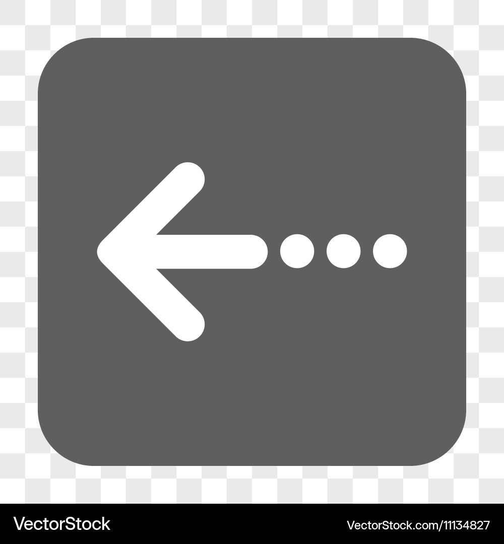 Send left rounded square button vector image