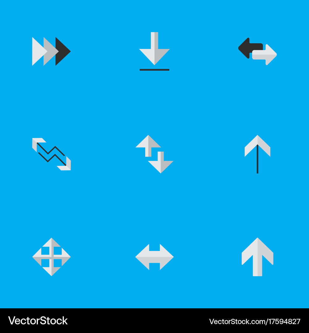Set of simple pointer icons vector image