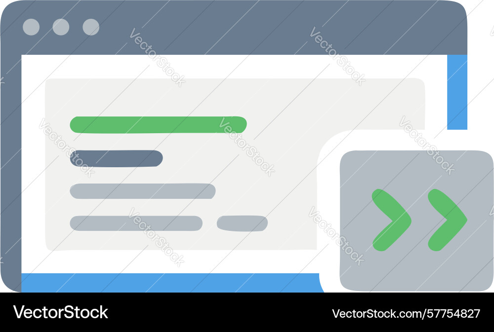 Software script document rapid development vector image