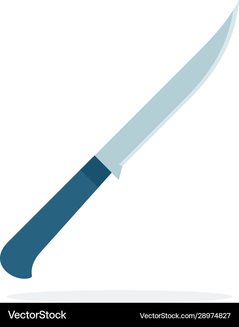 Steak knife flat material design isolated object Steak knife flat material design isolated object vector image