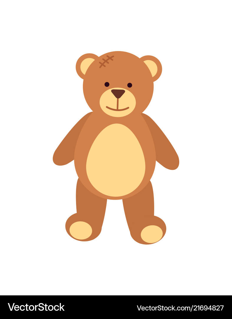 Teddy bear fluffy toy poster Teddy bear fluffy toy poster vector image