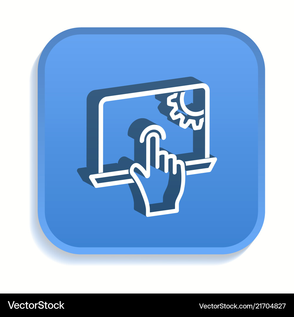 Touch isometric icon for graphic and web design Vector Image