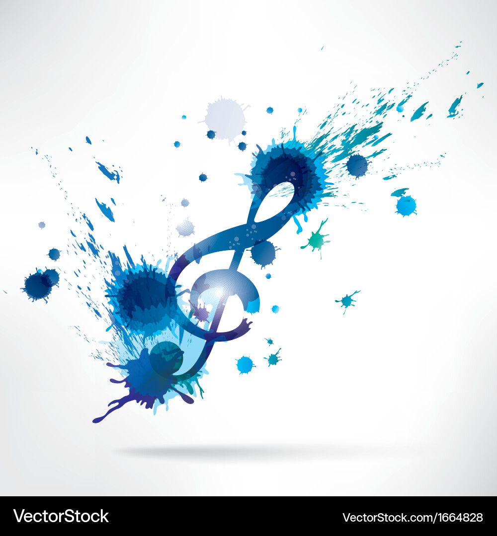 Abstract background notes and splatter vector image