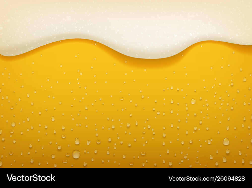 Beer foam realistic craft bubbles condensate Beer foam realistic craft bubbles condensate vector image