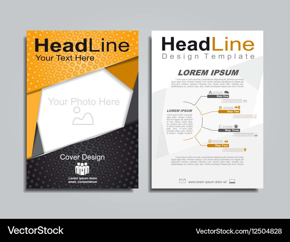 Brochure design layout with place for your data Vector Image