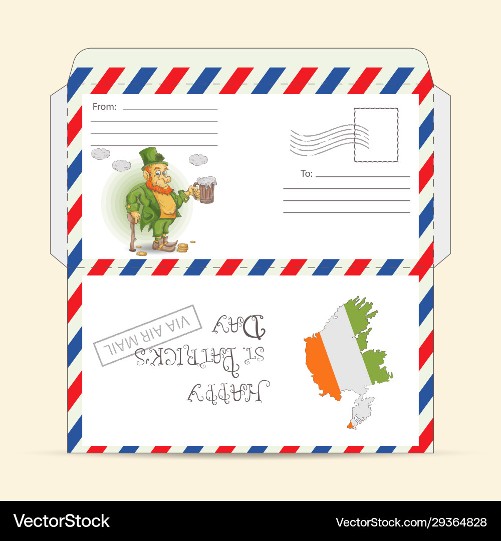 Design a ready to print layout mail vector image