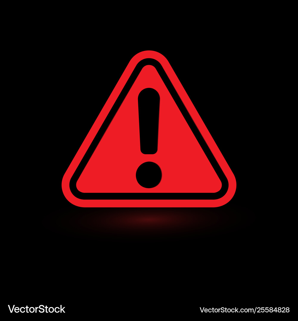 Exclamation mark attention web message danger Exclamation mark attention web message danger vector image