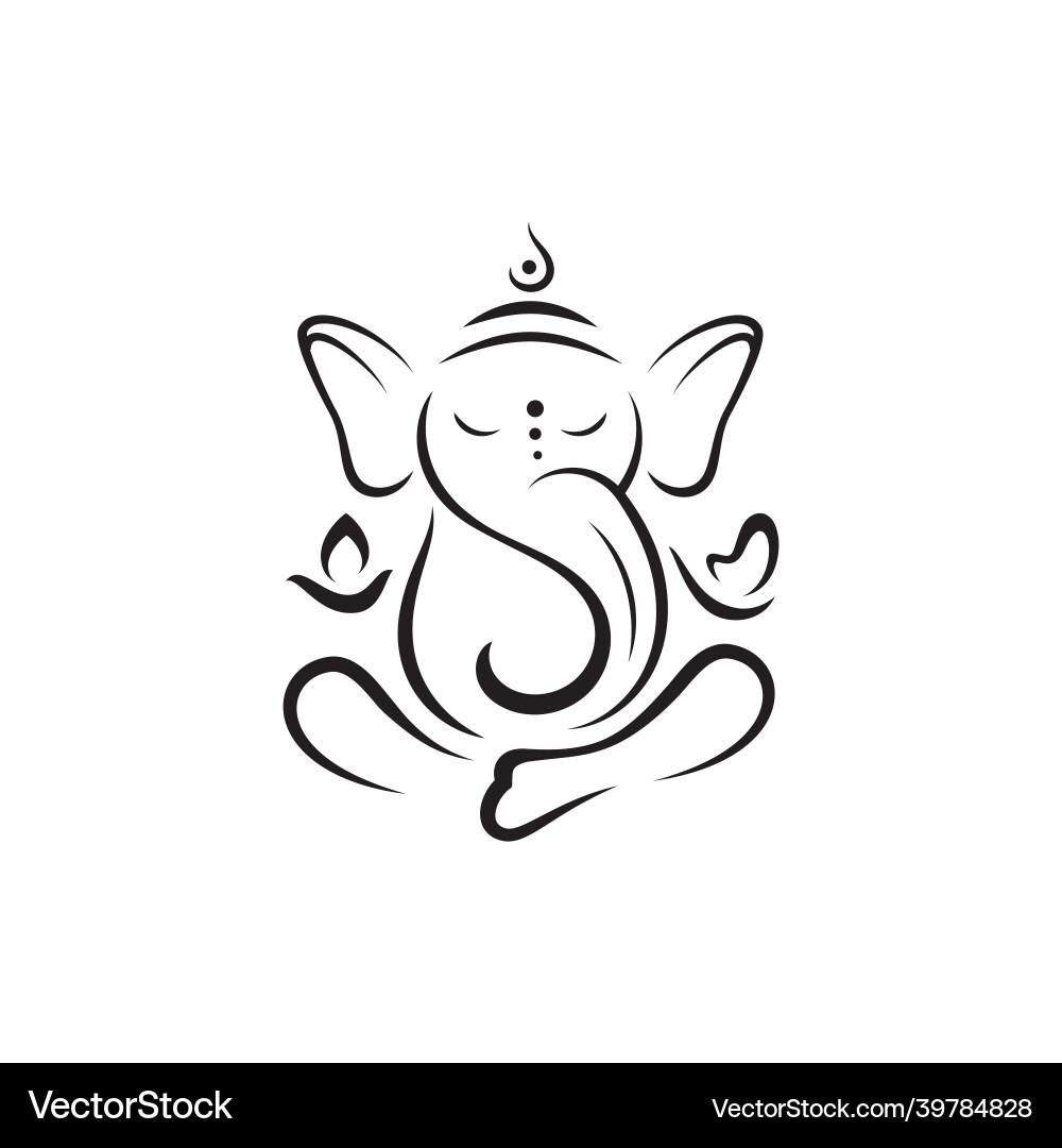 Ganesha icon design vector image