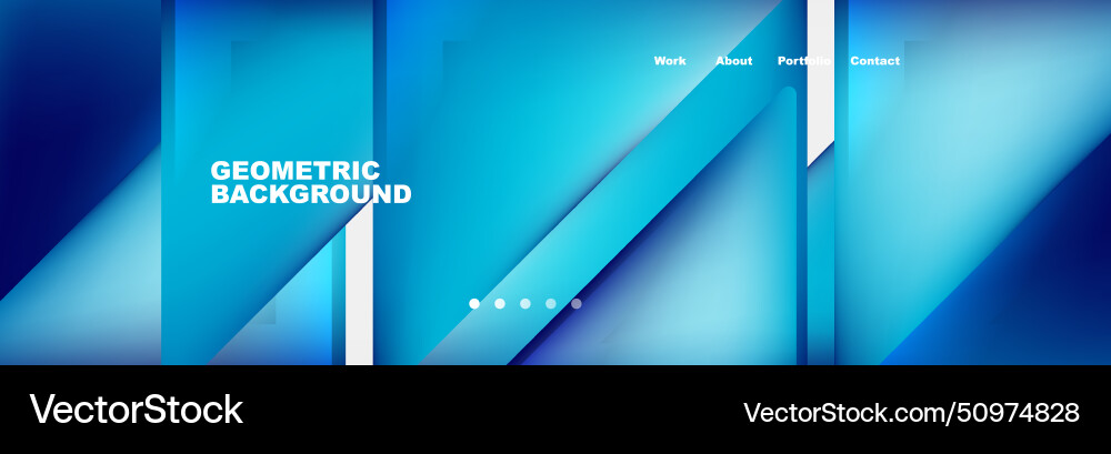 Gradient triangles composition with bright fluid Vector Image