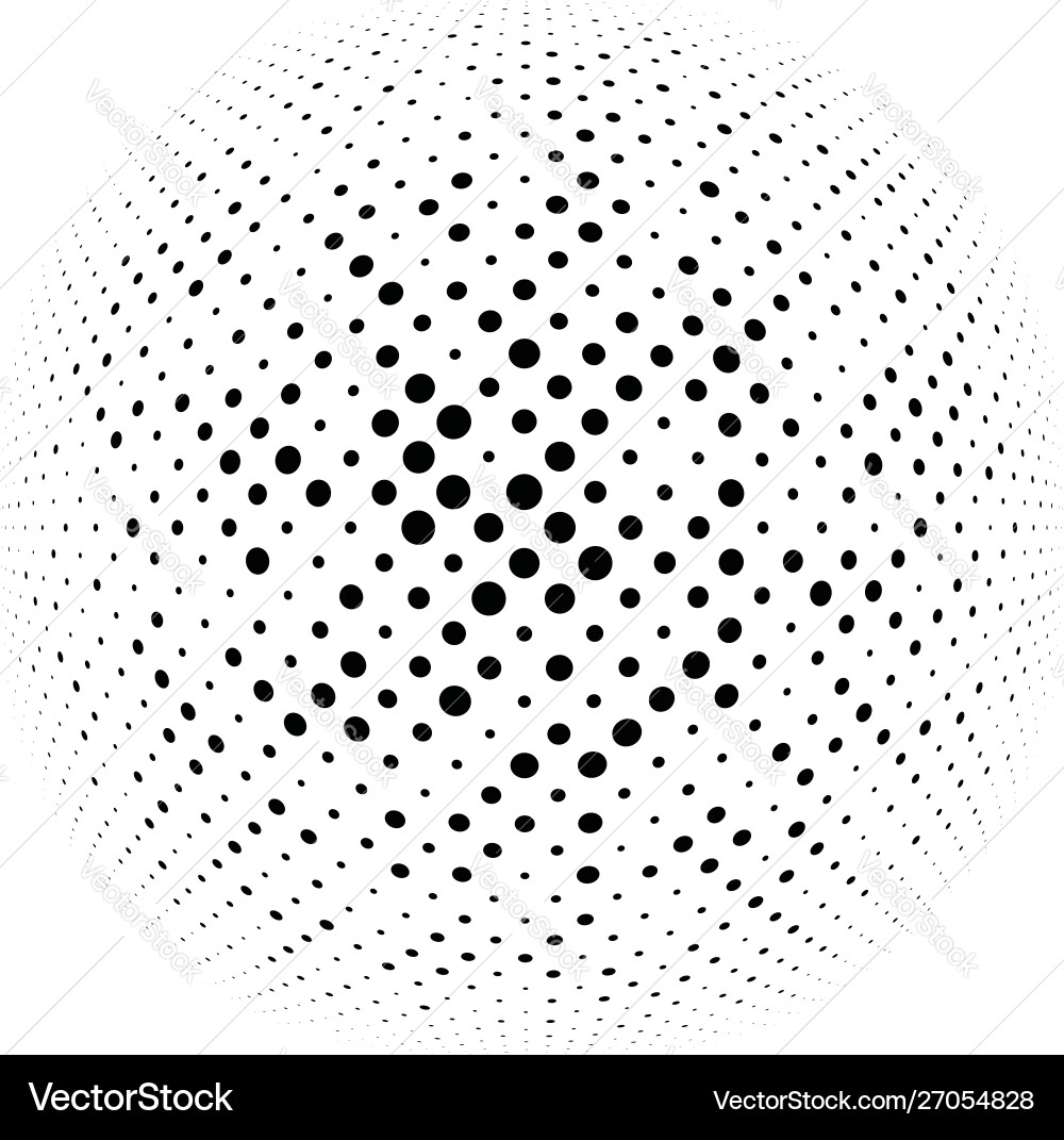 Half-tone dots circles dotted element sphere orb Half-tone dots circles dotted element sphere orb Vector Image