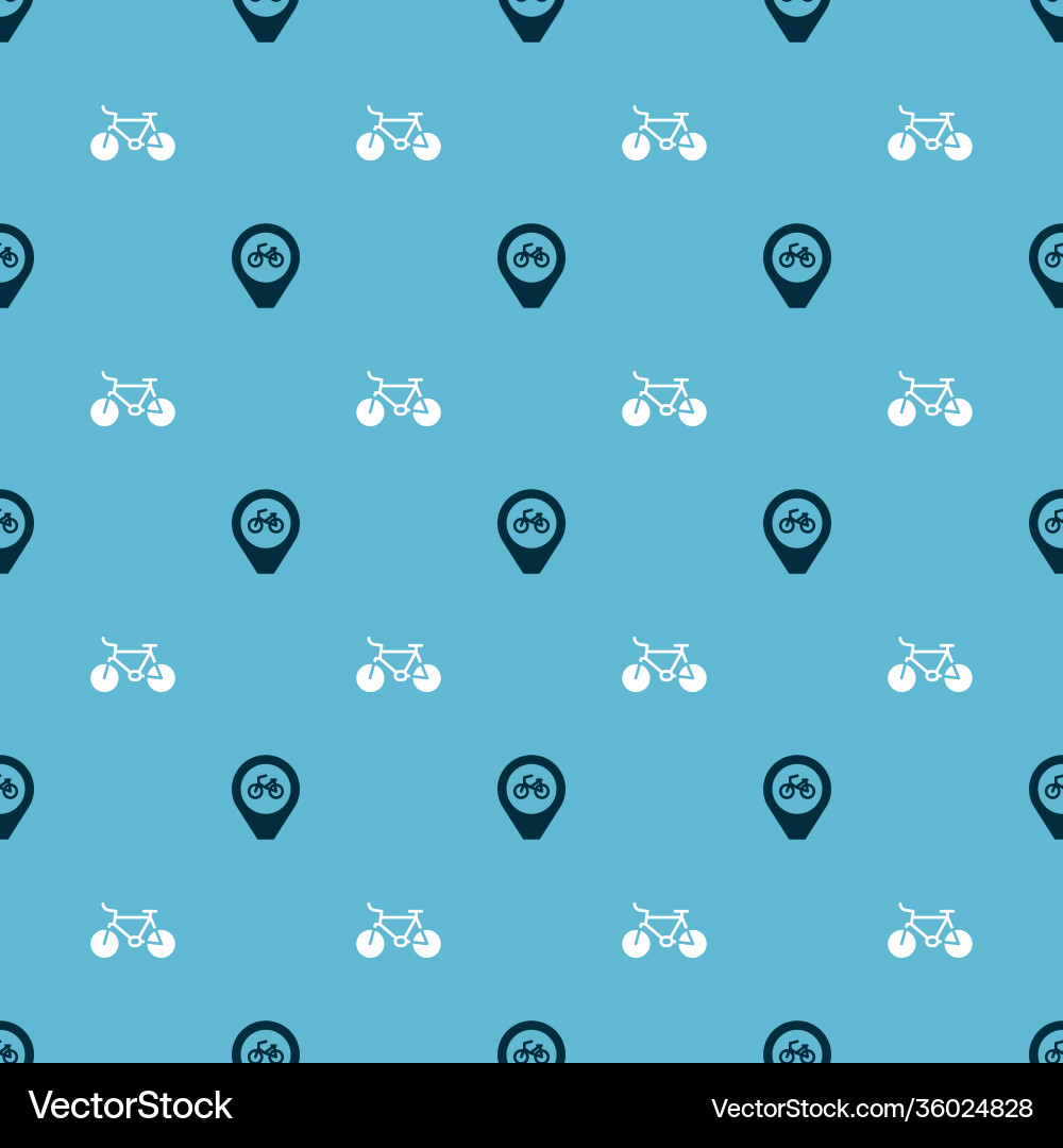 Set location with bicycle and on seamless Set location with bicycle and on seamless vector image