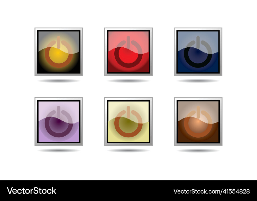 Set of modern material style buttons for website Set of modern material style buttons for website vector image