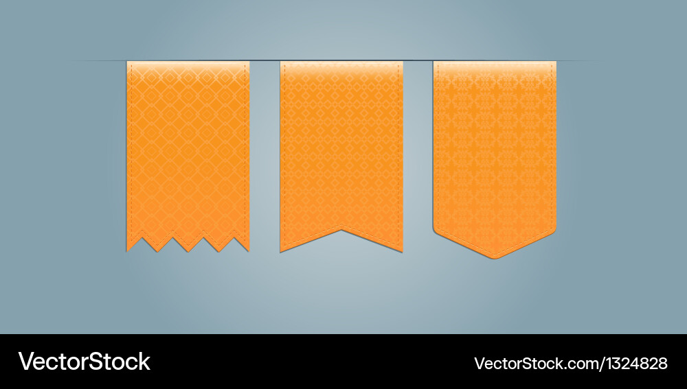 Set of web ribbons with pattern vector image