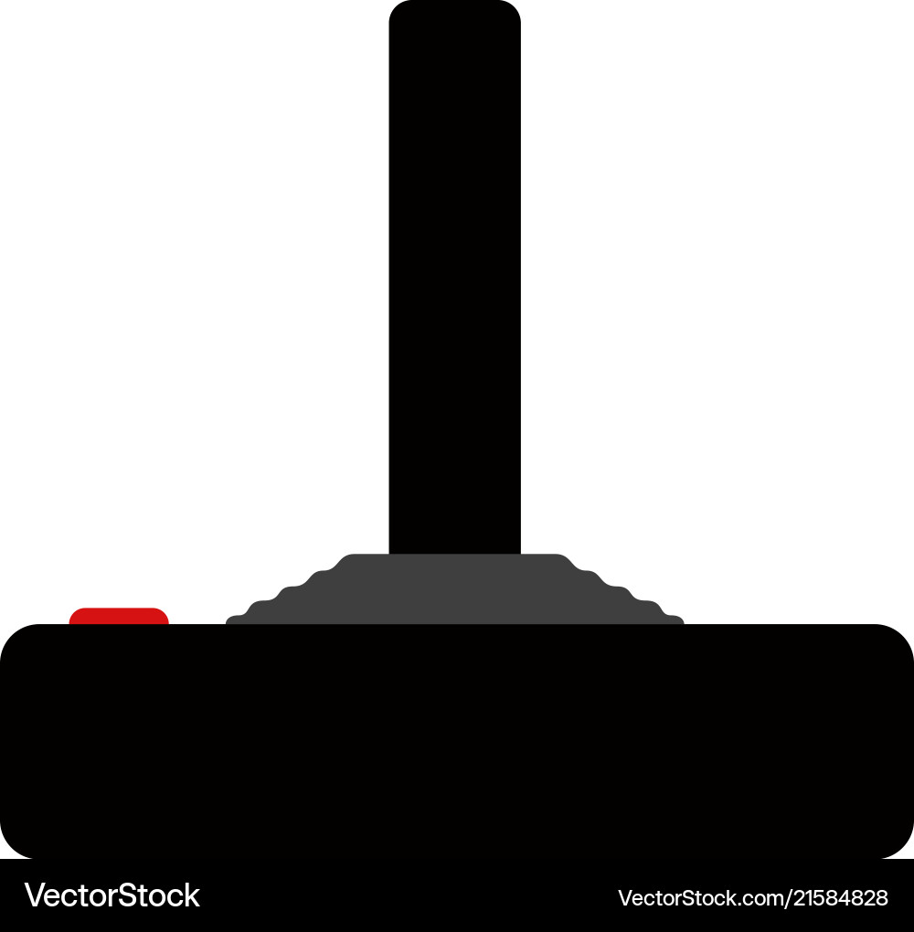 Side view of a videogame joystick Vector Image