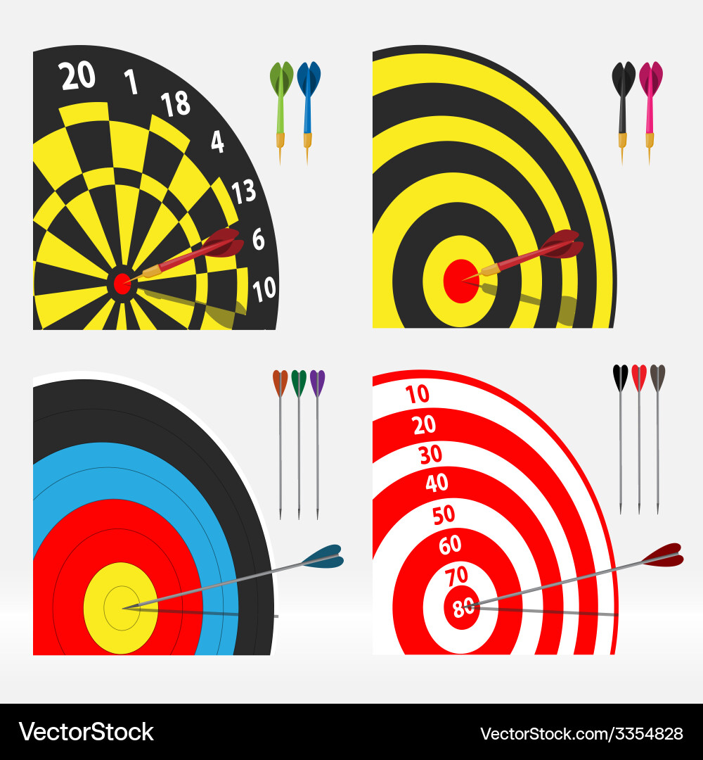 Targets and Dartboard Collection vector image