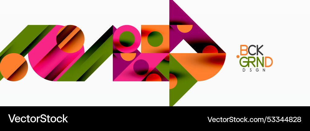 Trendy triangles lines round elements and circles Vector Image
