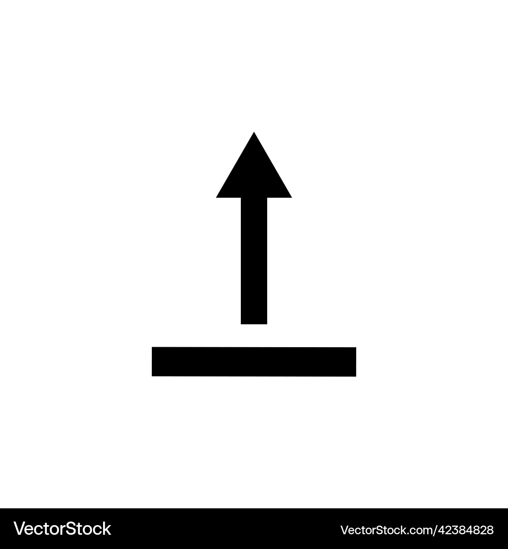 Upload silhouette icon sending data vector image