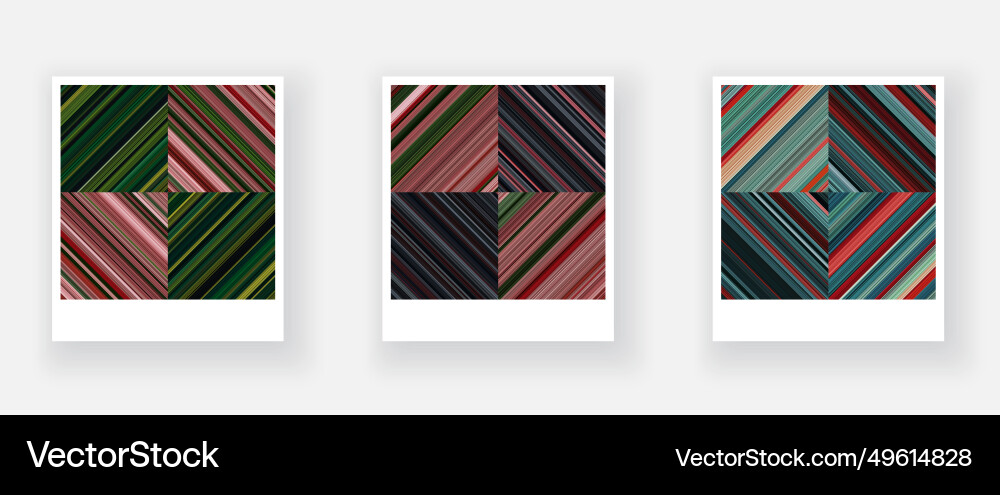 Variants of paper card with square checkered Variants of paper card with square checkered Vector Image